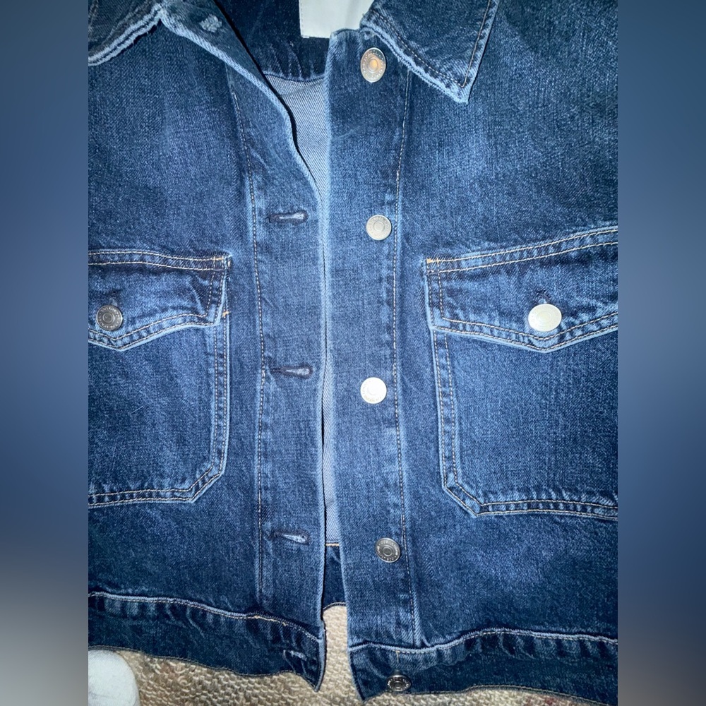 COS Cropped Dark Denim Jacket - Picture 5 of 6